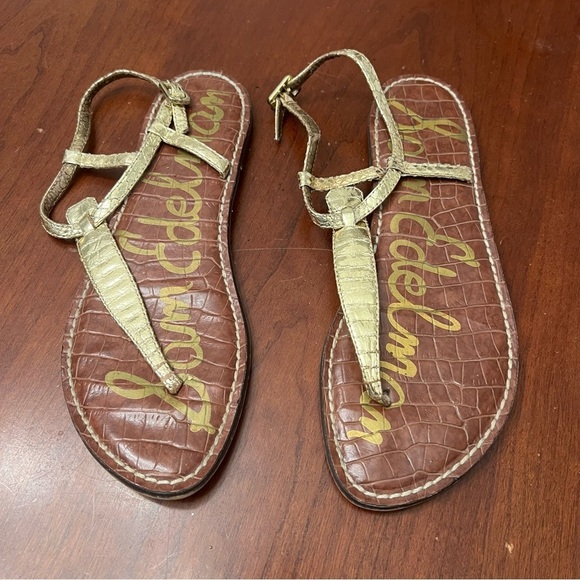 Women’s Sam Edelman gold strap sandals size 7M - Picture 1 of 6